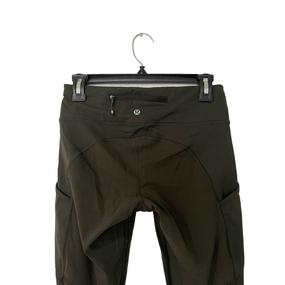 Lululemon Speed Tight IV Leggings Ruched Ankle Army Forest Green Size 6 - Picture 5 of 6